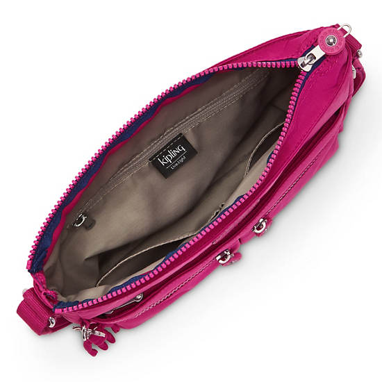 Kipling New Angie Fashion Crossbody Bags Pink Fuchsia | CA 1191EB